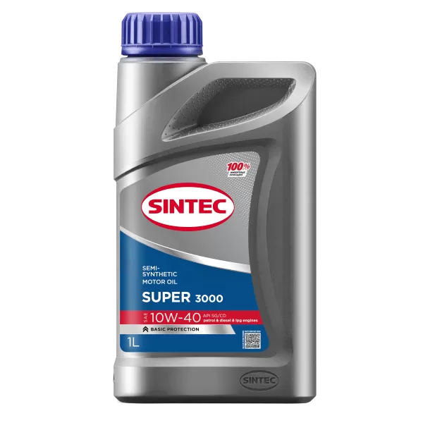 МАСЛО МОТОРНОЕ 10W40 1Л SINTEC SUPER 3000 SGCD ПО